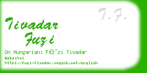 tivadar fuzi business card